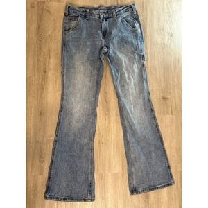 J. Galt Carpenter Jeans‎ Vintage Y2K Utility Blue Denim Wide Leg Women's size S